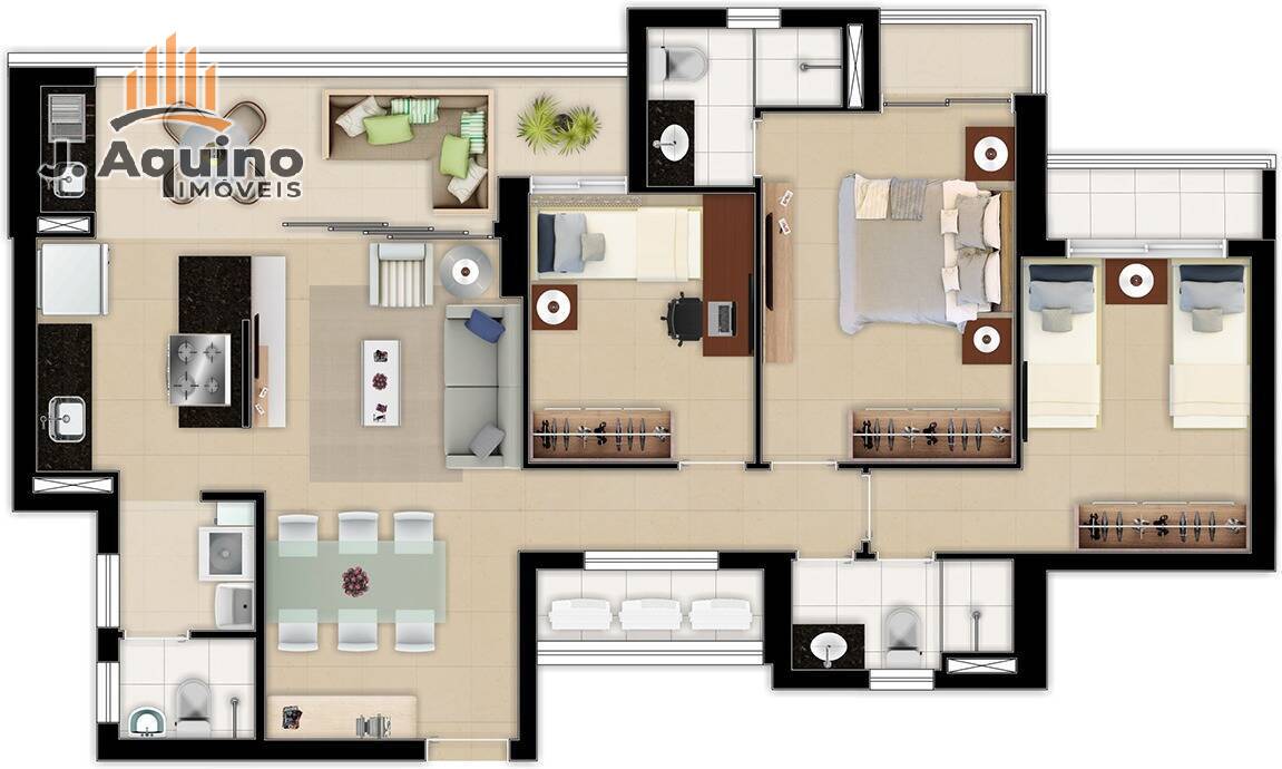 Apartamento à venda com 3 quartos, 95119m² - Foto 22
