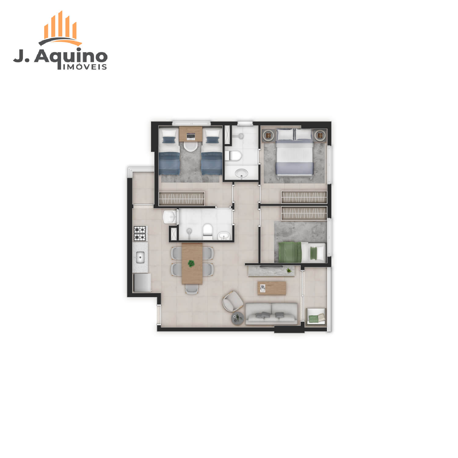 Apartamento, 3 quartos, 59 m² - Foto 25